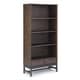 preview thumbnail 2 of 22, WYNDENHALL Devlin SOLID HARDWOOD and Metal 66x30 inch Rectangle Industrial Bookcase - 30"w x 14"d x 66" h