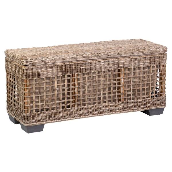 Shop East At Main S Kalila Rattan Bench On Sale Free Shipping