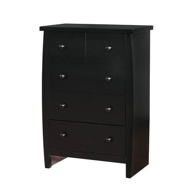 Marlee Transitional Style Chest in Black Finish