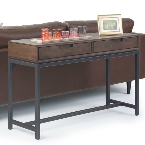 WYNDENHALL Devlin Solid Hardwood and Metal 48 inch Wide ...