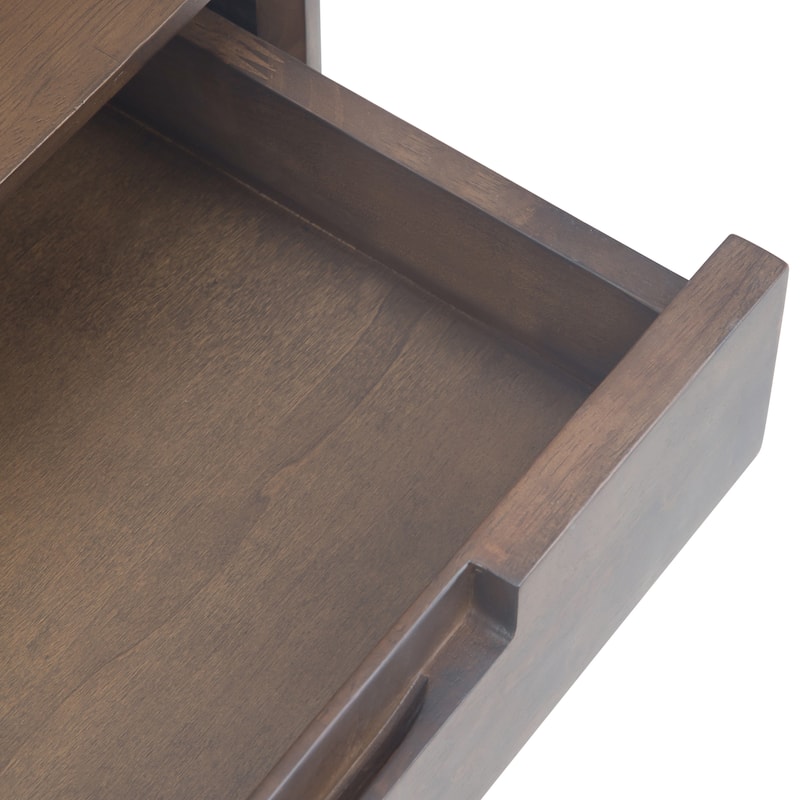 WYNDENHALL Devlin SOLID HARDWOOD and Metal 54 inch Wide Industrial Wide Console Table in Walnut Brown - 54"W x 16" D x 30" H