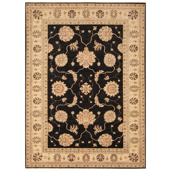 Handmade Vegetable Dye Oushak Wool Rug (Afghanistan) - 5'6 x 7'8
