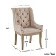 preview thumbnail 4 of 7, Maizy Beige Tufted Nailhead Dining Chairs (Set of 2) by iNSPIRE Q Artisan