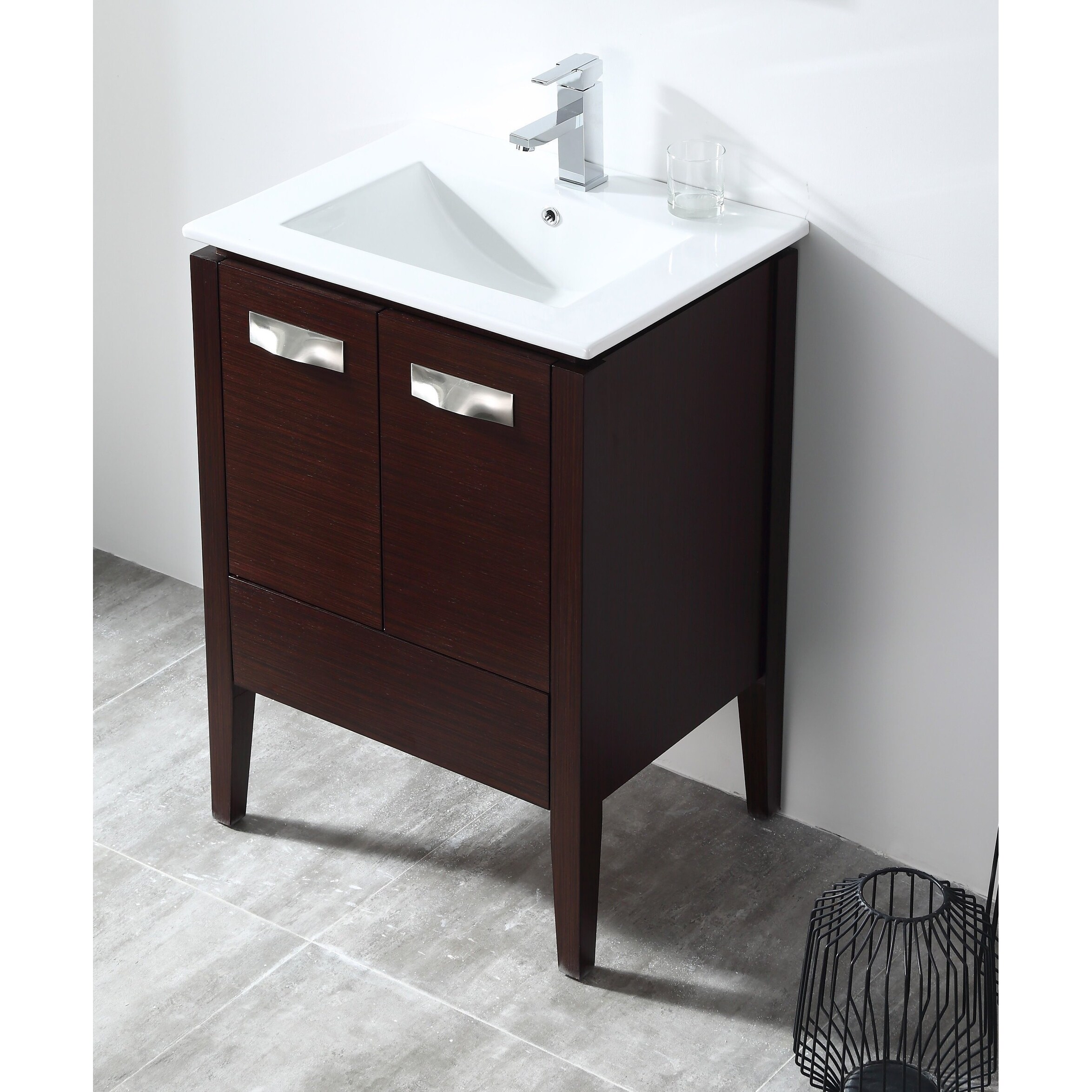 24 Tennant Brand Adagio Wenge Finish Slim Bathroom Sink Tennant Brand Adagio Wenge Finish Slim