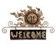 Handmade Peaceful Welcome Iron Welcome Sign (Mexico) - Free Shipping ...