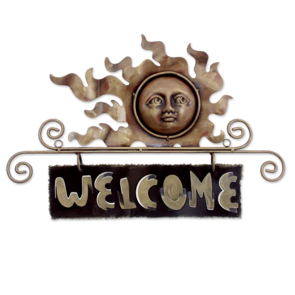 Peaceful Welcome Iron Welcome Sign