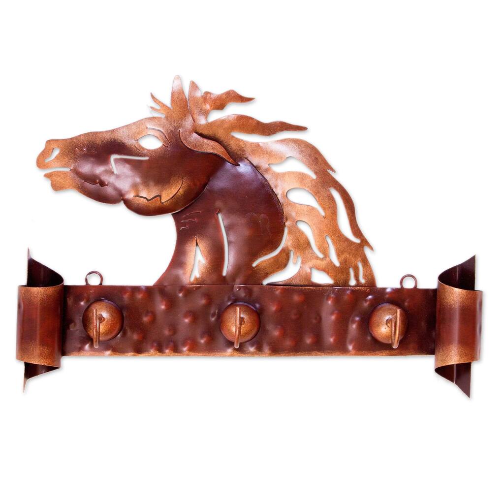 'Horse of Gold' Iron Coat Rack