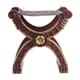 preview thumbnail 4 of 5, Handmade Baroque Claw Foot Leather and Wood Accent Stool (Peru)