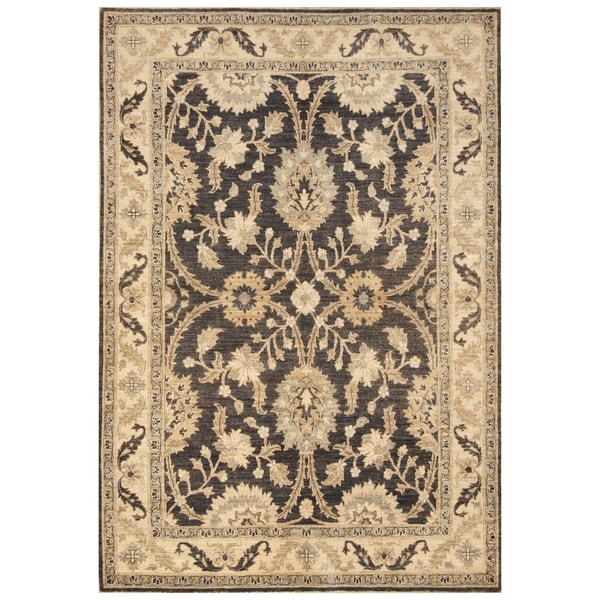 Handmade Vegetable Dye Oushak Wool Rug (Afghanistan) - 5' x 7'