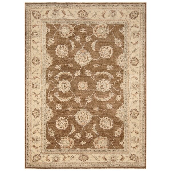 Handmade Vegetable Dye Oushak Wool Rug (Afghanistan) - 5'6 x 7'7