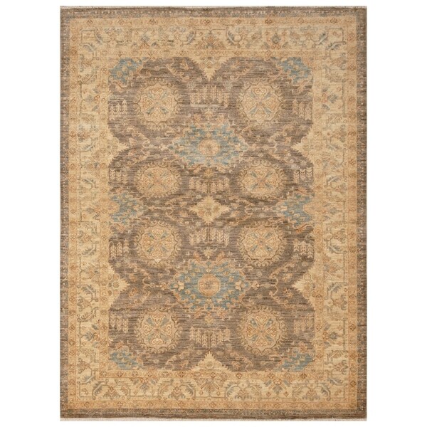 Handmade Vegetable Dye Khotan Wool Rug (Afghanistan) - 5'3 x 7'