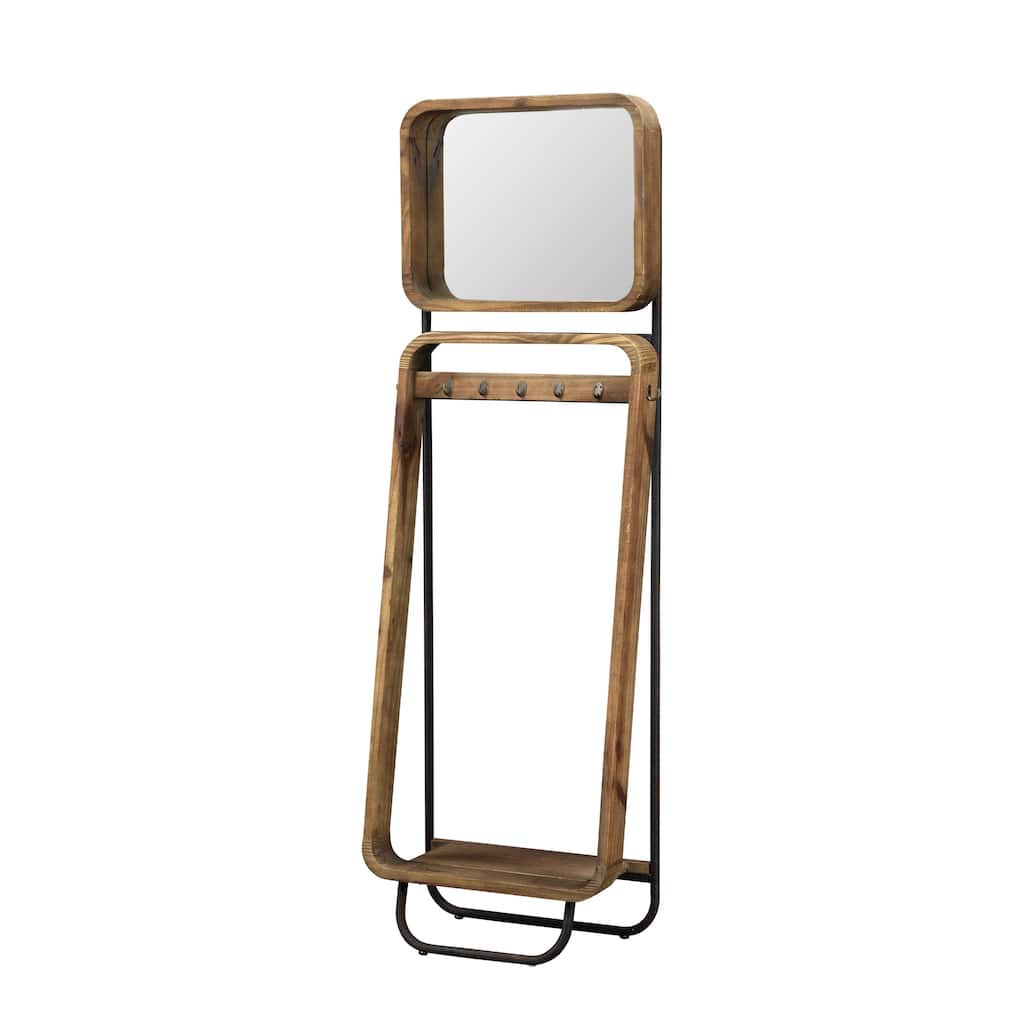 Arya Industrial Wood/ Metal Industrial Hall Tree