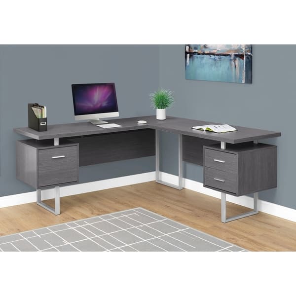 Computer Desk, Home Office, Corner, Left, Right Set-Up, Storage