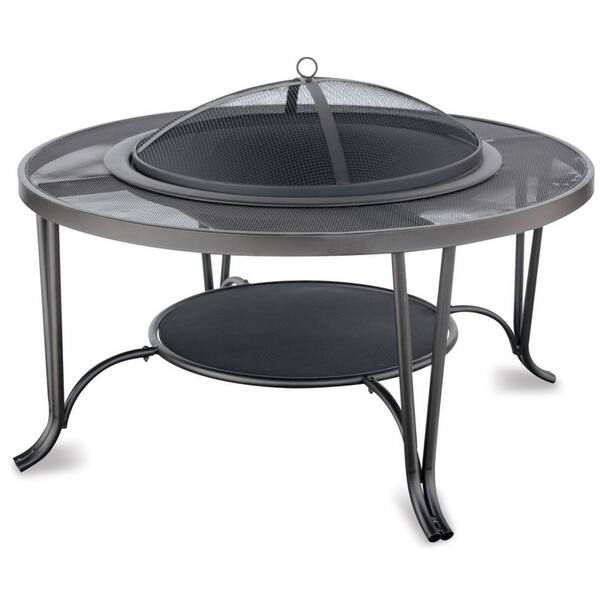 Shop Black Outdoor Fire Pit With Screen Ring Free Shipping Today
