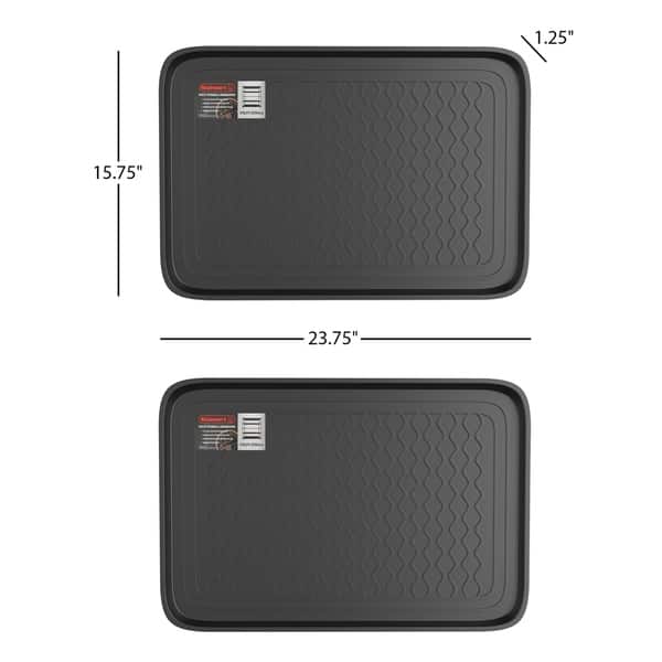 All Weather Boot Tray Medium Water Resistant Plastic Utility Shoe Mat