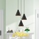 preview thumbnail 16 of 24, Livex Lighting Metal Cone Shade 1-Light Mini Pendant - 7"Dia. x 14"-75"Adj. H - 7"Dia. x 14"-75"Adj. H