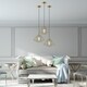 preview thumbnail 6 of 35, Livex Lighting Geometric Shade 1-Light Mini Pendant - 13.5"Dia. x 13"-75"Adj. H