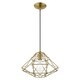 preview thumbnail 5 of 35, Livex Lighting Geometric Shade 1-Light Mini Pendant - 13.5"Dia. x 13"-75"Adj. H