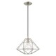 preview thumbnail 17 of 35, Livex Lighting Geometric Shade 1-Light Mini Pendant - 13.5"Dia. x 13"-75"Adj. H