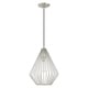 preview thumbnail 23 of 47, Livex 1-light Geometric Mini Pendant - 11.5"Dia. x 17.5"-80"Adj. H