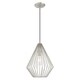 preview thumbnail 24 of 47, Livex 1-light Geometric Mini Pendant - 11.5"Dia. x 17.5"-80"Adj. H