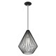 preview thumbnail 21 of 47, Livex 1-light Geometric Mini Pendant - 11.5"Dia. x 17.5"-80"Adj. H