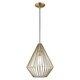preview thumbnail 1 of 47, Livex 1-light Geometric Mini Pendant - 11.5"Dia. x 17.5"-80"Adj. H