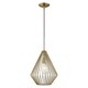 preview thumbnail 4 of 47, Livex 1-light Geometric Mini Pendant - 11.5"Dia. x 17.5"-80"Adj. H