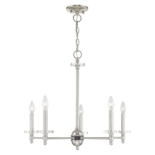 Livex Lighting Bancroft 5-Light Chandelier - 25"Dia. x 21.75"H (Brushed Nickel) - Chandeliers For Bedrooms by Overstock.com
