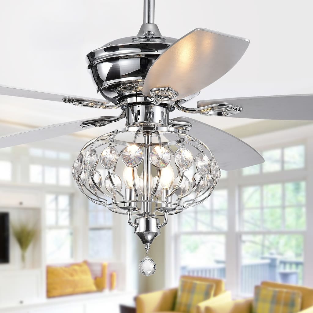 Silver Orchid Finlayson 52-inch Lighted Ceiling Fan with Reversible Blades