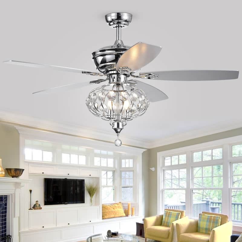 Silver Orchid Finlayson 52-inch Lighted Ceiling Fan with Reversible Blades