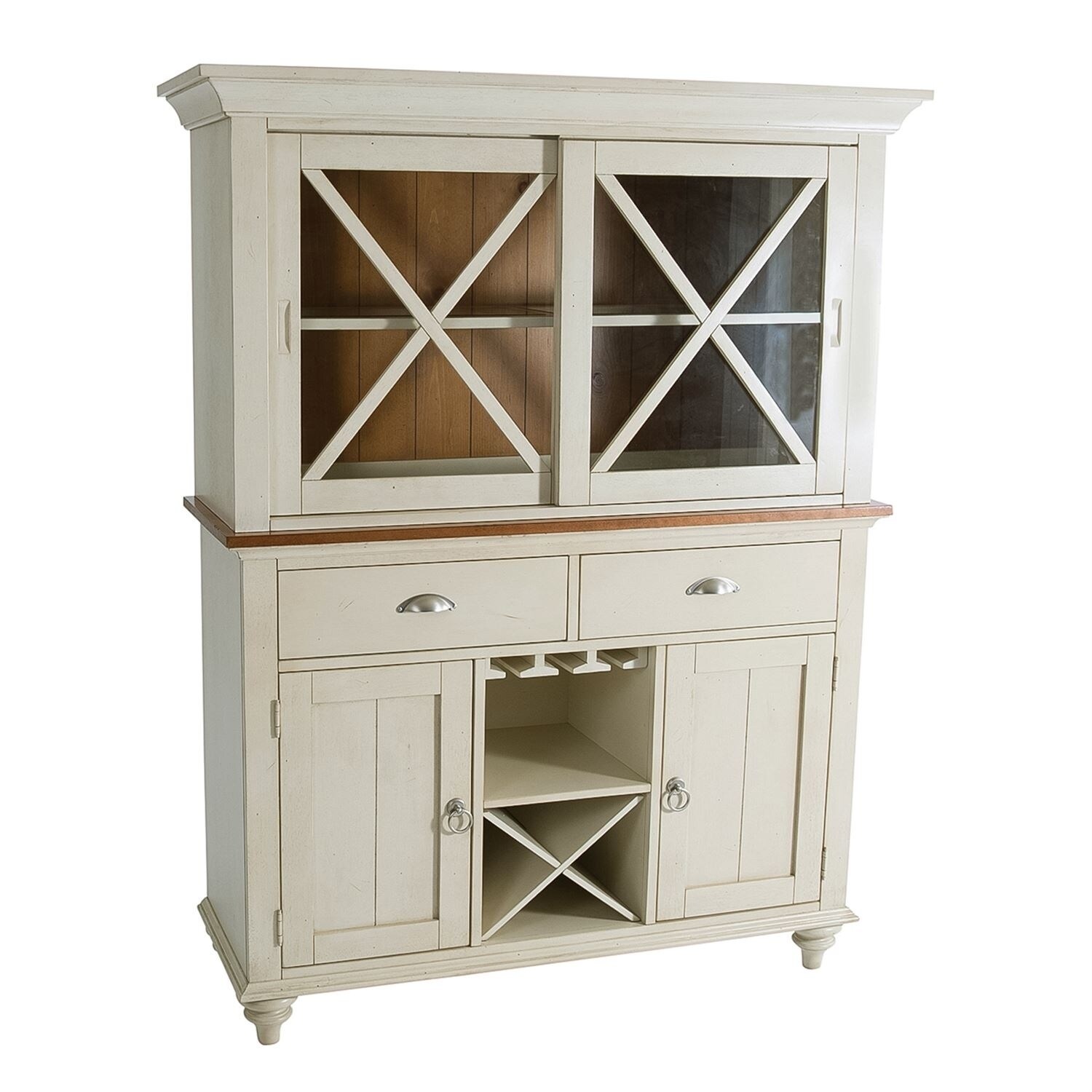 Shop The Gray Barn Touchstone Bisque With Natural Pine Hutch And