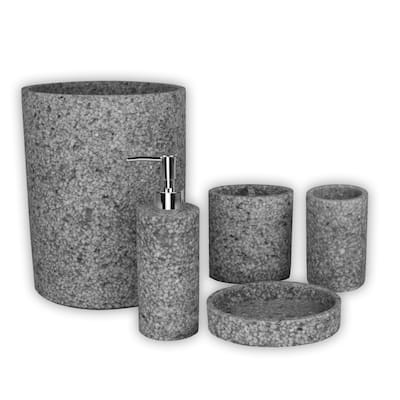 Austin Horn Classics Stoneville Black/Grey Bath Accessory Collection