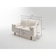preview thumbnail 8 of 12, US Pride Lopez Faux Leather Mid-century Modern Loveseat