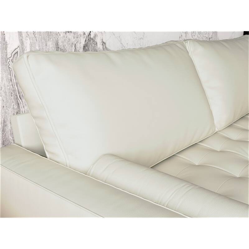 US Pride Lopez Faux Leather Mid-century Modern Loveseat