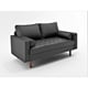 preview thumbnail 5 of 12, US Pride Lopez Faux Leather Mid-century Modern Loveseat