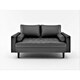 preview thumbnail 3 of 12, US Pride Lopez Faux Leather Mid-century Modern Loveseat Black