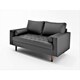 preview thumbnail 4 of 12, US Pride Lopez Faux Leather Mid-century Modern Loveseat