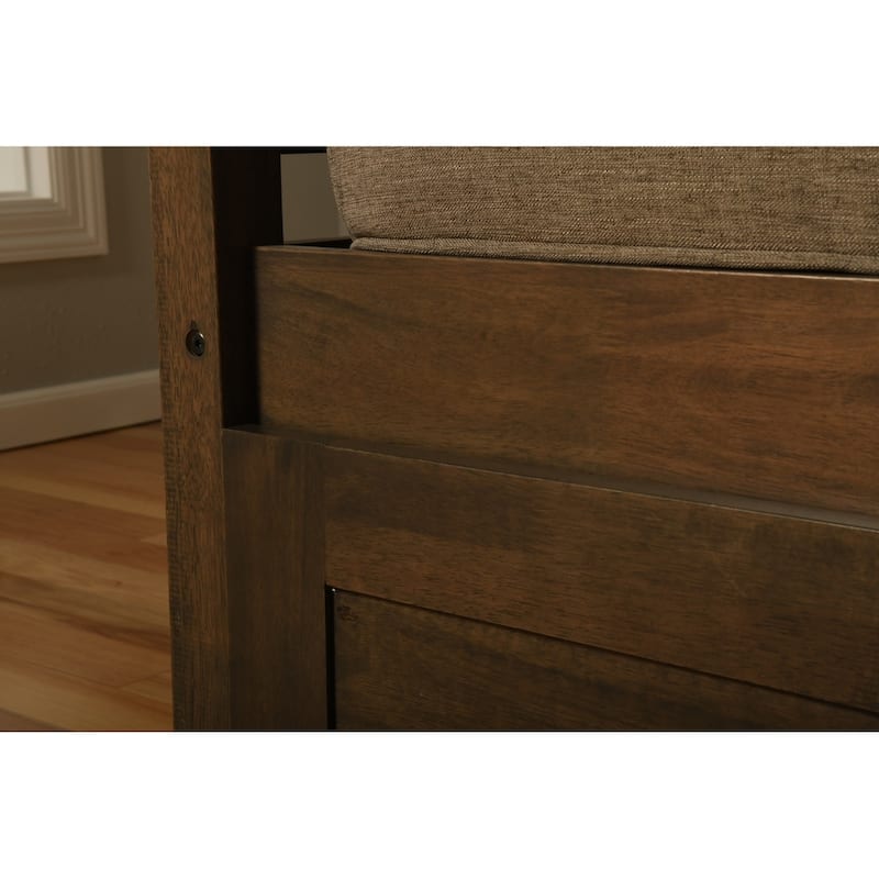 Copper Grove Kutaisi Daybed with Trundle and Linen Aqua Mattresses