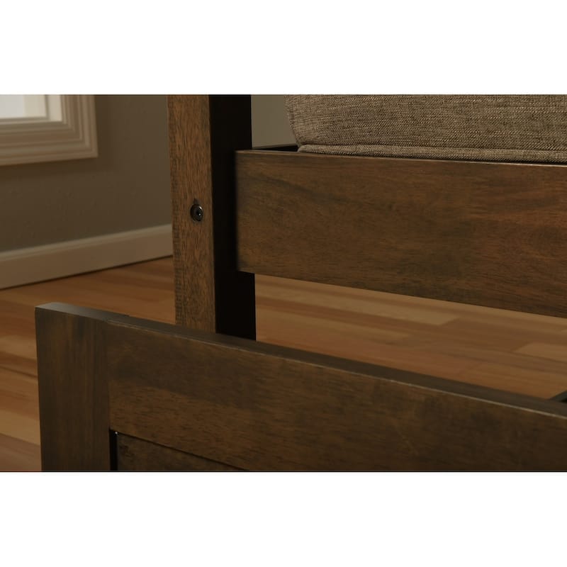 Copper Grove Kutaisi Daybed with Trundle and Linen Aqua Mattresses
