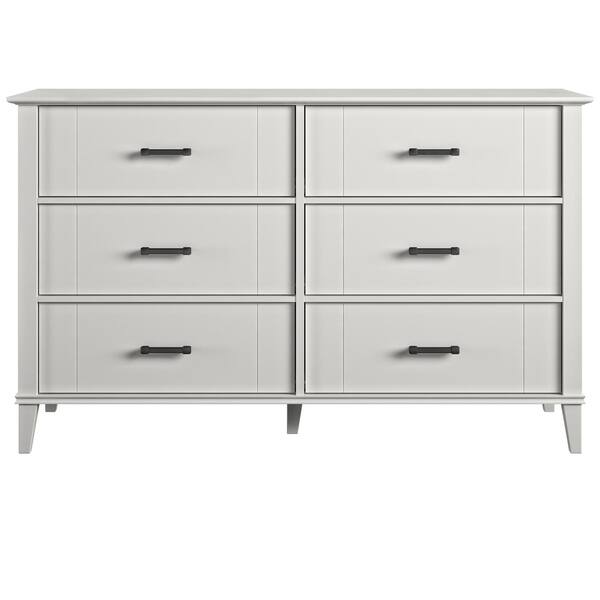 Shop Novogratz Hazelridge White 6 Drawer Dresser Free Shipping