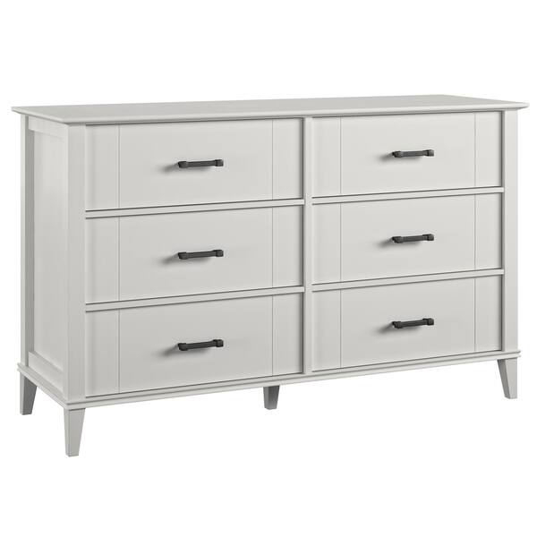 Shop Novogratz Hazelridge White 6 Drawer Dresser Free Shipping