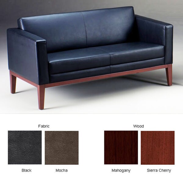 Shop Mayline Prestige Leather Settee Free Shipping Today Overstock