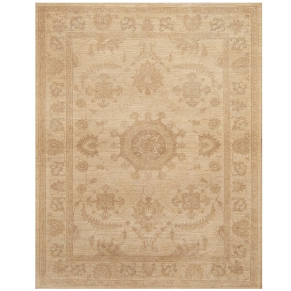 Handmade Oushak Wool Rug (Afghanistan) - 5' x 6'2