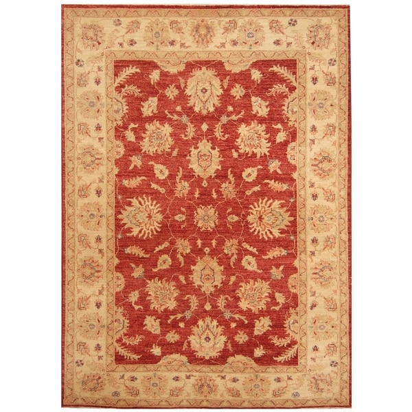 Handmade Oushak Wool Rug (Afghanistan) - 4'9 x 6'8