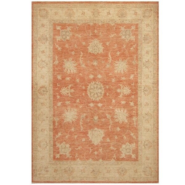 Handmade Oushak Wool Rug (Afghanistan) - 5' x 7'1
