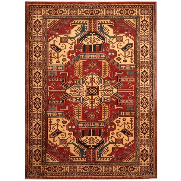 Handmade Super Kazak Wool Rug (Afghanistan) - 5'10 x 7'10