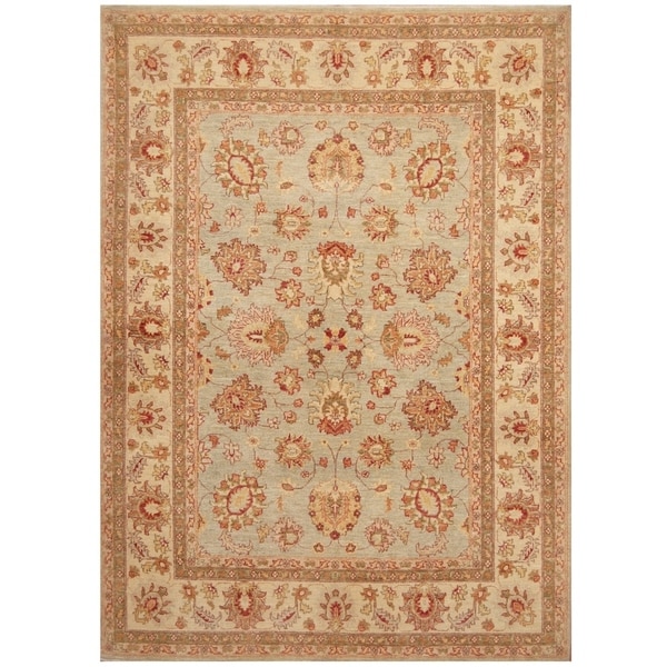 Handmade Oushak Wool Rug (Afghanistan) - 5'7 x 7'8