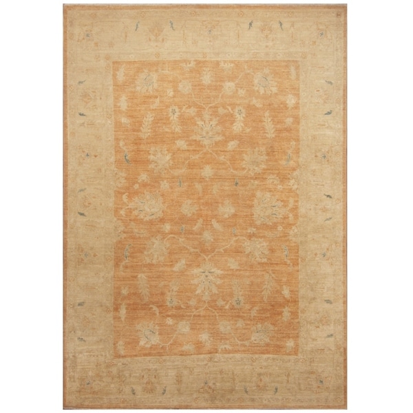 Handmade Oushak Wool Rug (Afghanistan) - 4'10 x 7'