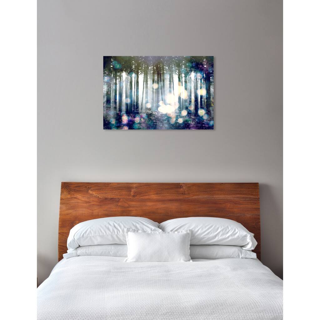 Oliver Gal 'Wonderforest' Nature and Landscape Wall Art Canvas Print - White, Green